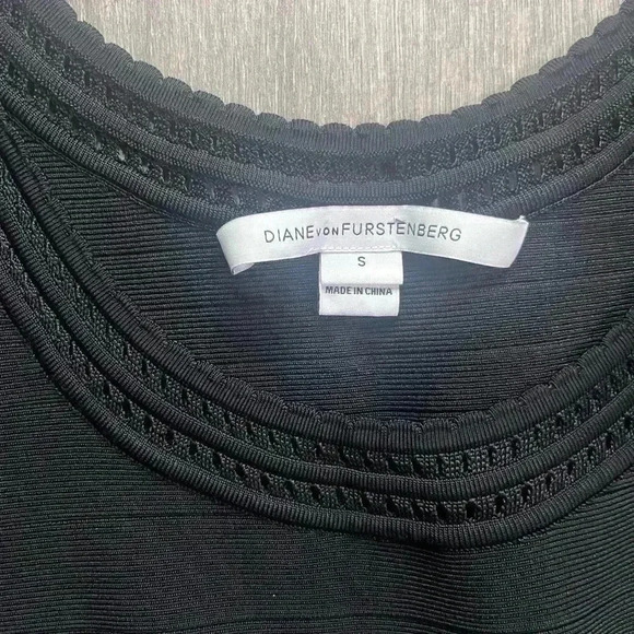 Diane Von Furstenberg Black Fit and Flare Perry Dress Size S - Picture 3 of 10